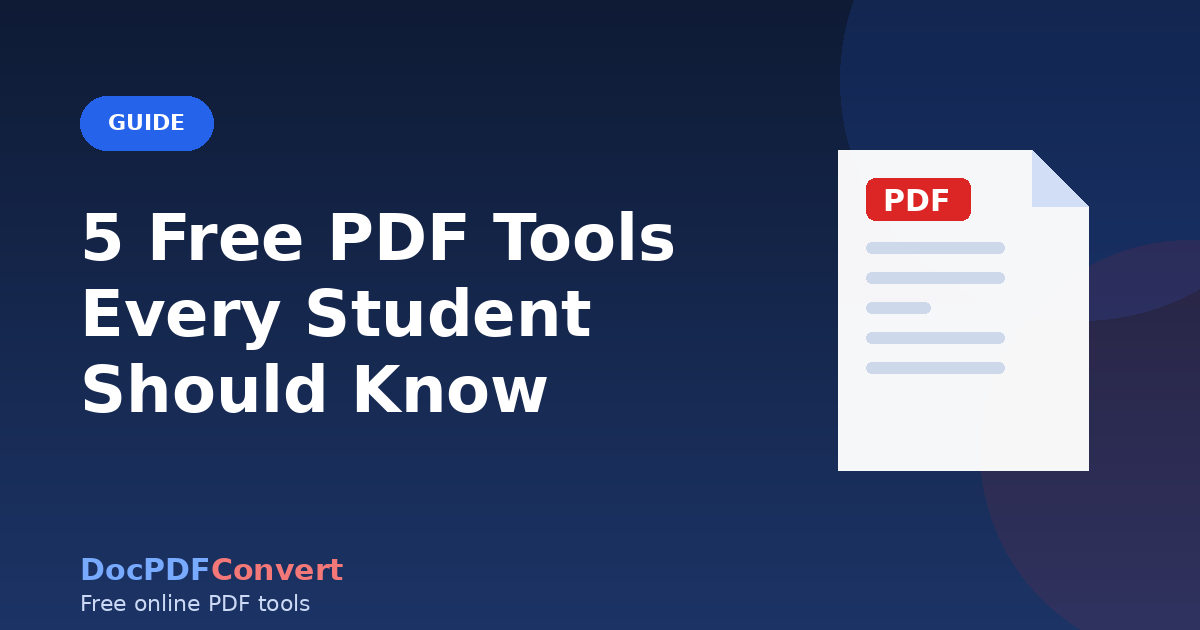 5 Free PDF Tools Every Student Should Know