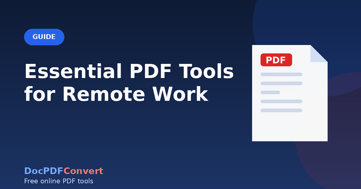 Essential PDF Tools for Remote Work
