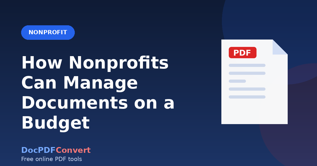 How Nonprofits Can Manage Documents on a Budget