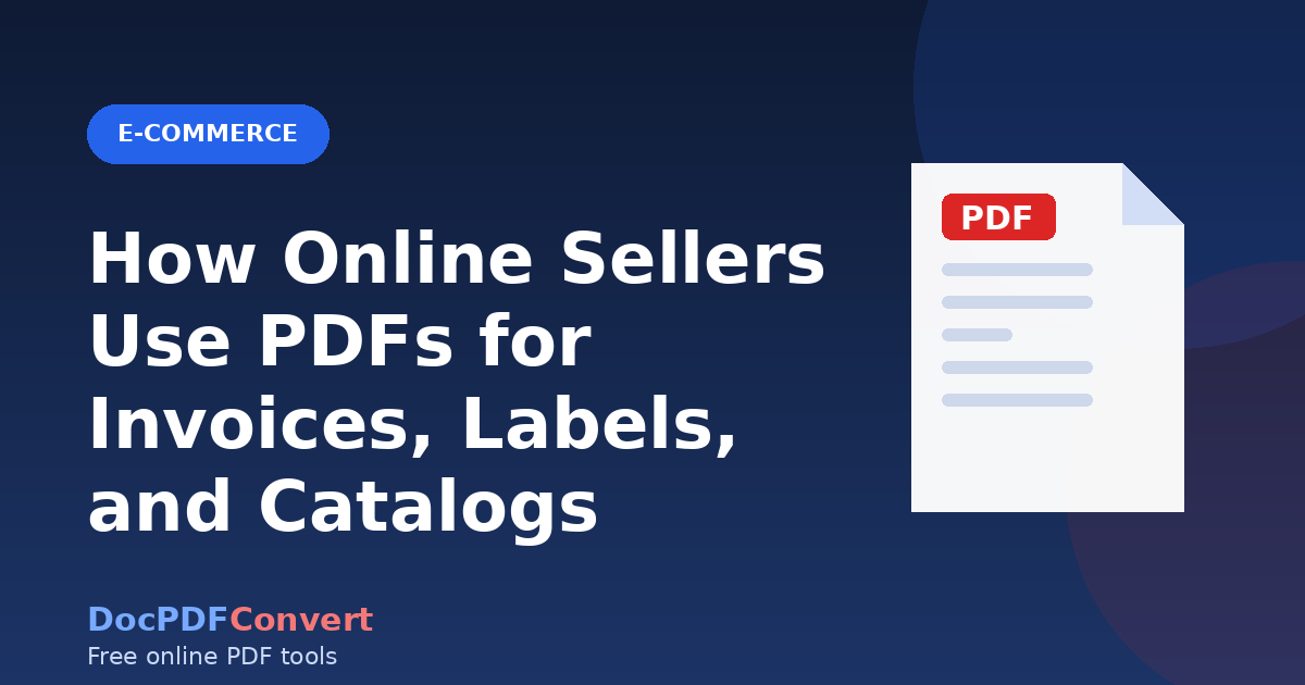 How Online Sellers Use PDFs for Invoices, Labels, and Catalogs
