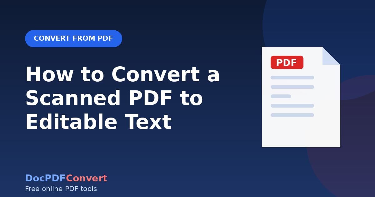How to Convert a Scanned PDF to Editable Text