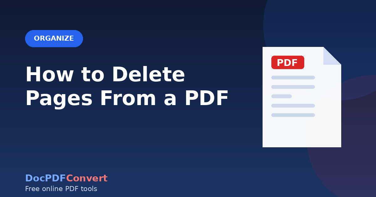 How to Delete Pages From a PDF