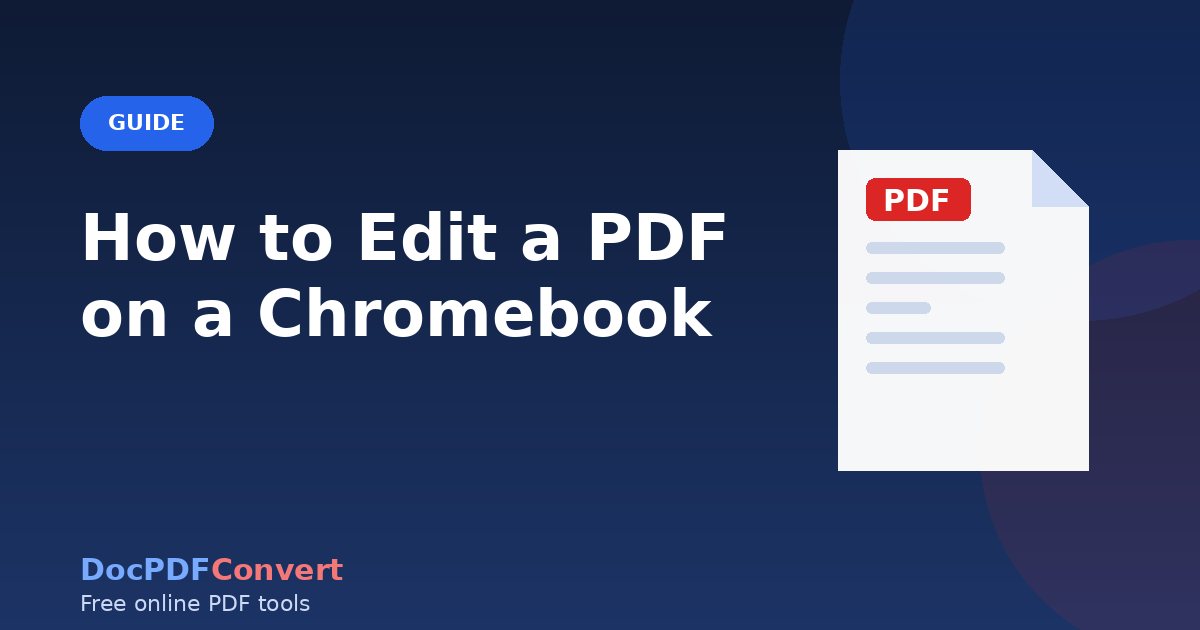 How to Edit a PDF on a Chromebook