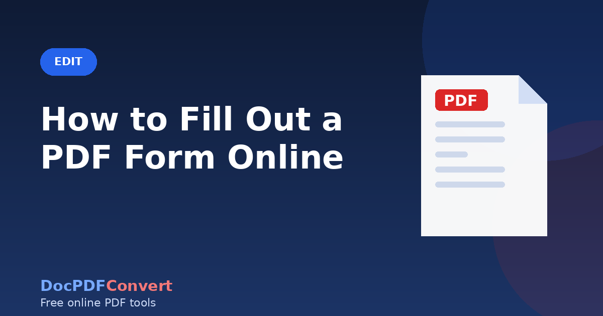 How to Fill Out a PDF Form Online