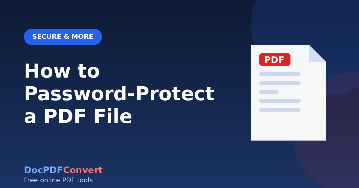 How to Password-Protect a PDF File