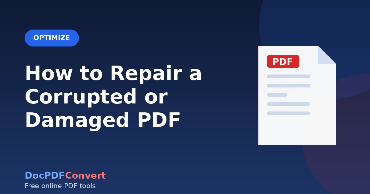 How to Repair a Corrupted or Damaged PDF