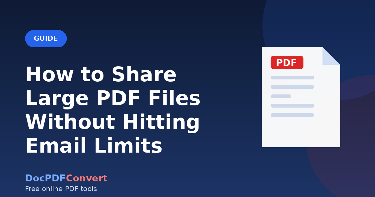 How to Share Large PDF Files Without Hitting Email Limits