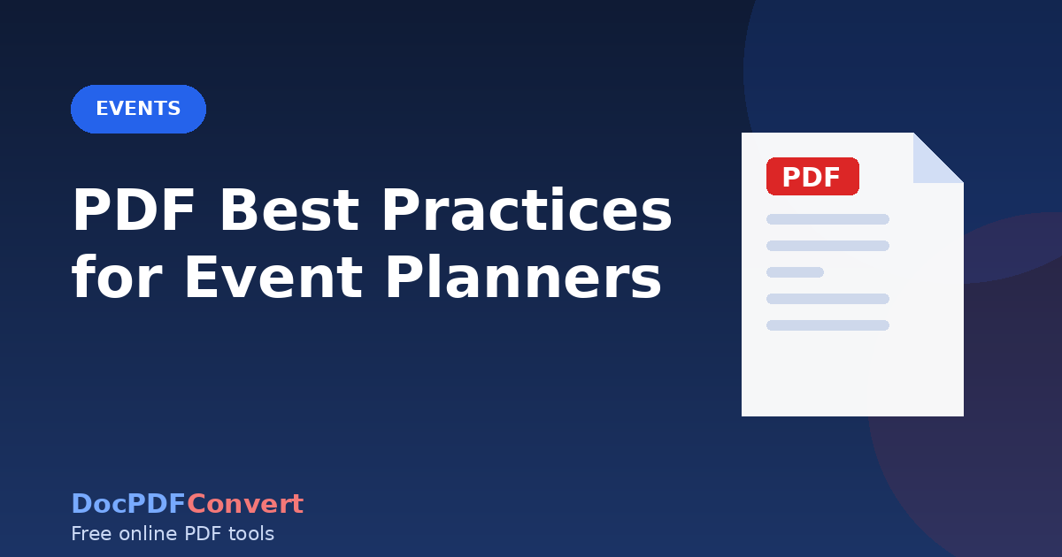 PDF Best Practices for Event Planners