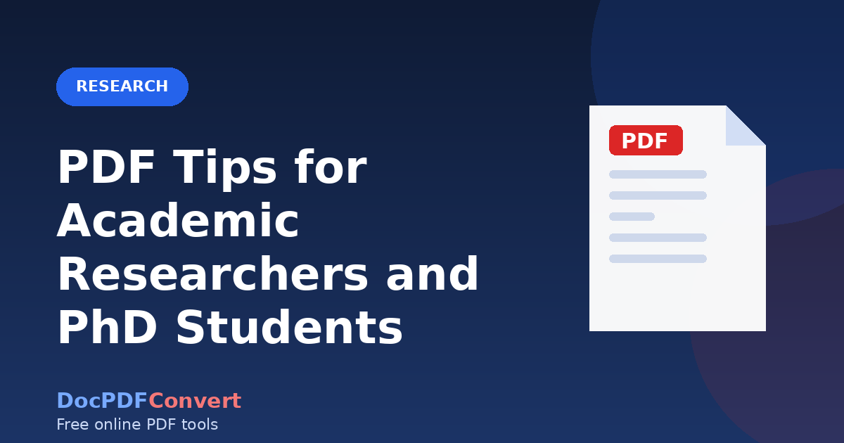 PDF Tips for Academic Researchers and PhD Students