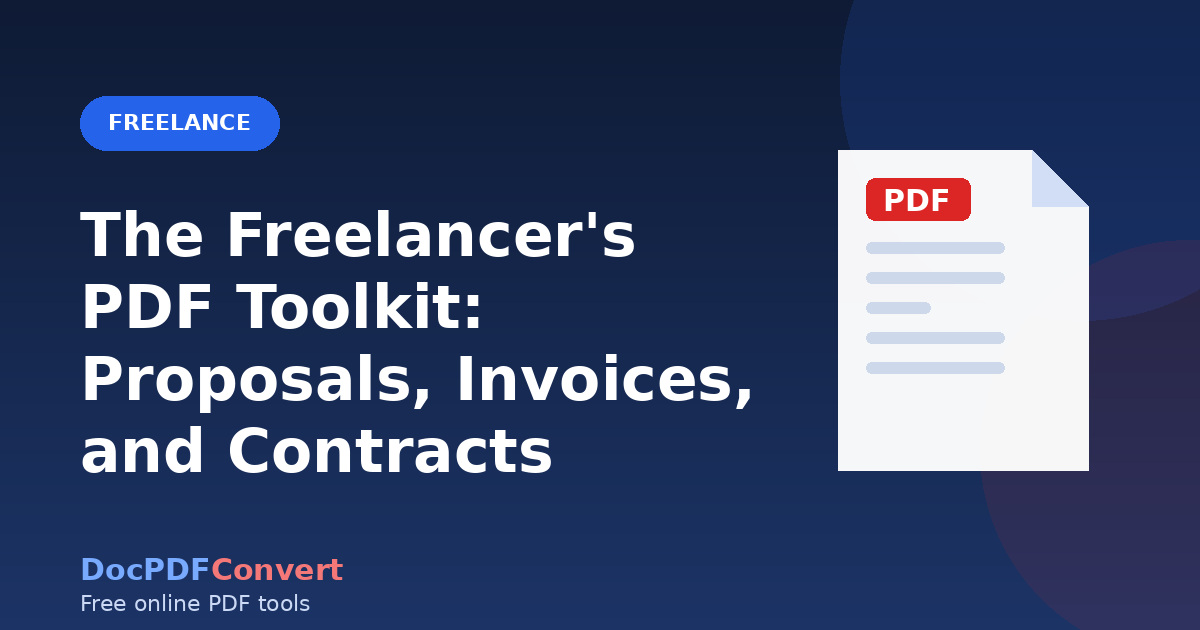 The Freelancer's PDF Toolkit: Proposals, Invoices, and Contracts