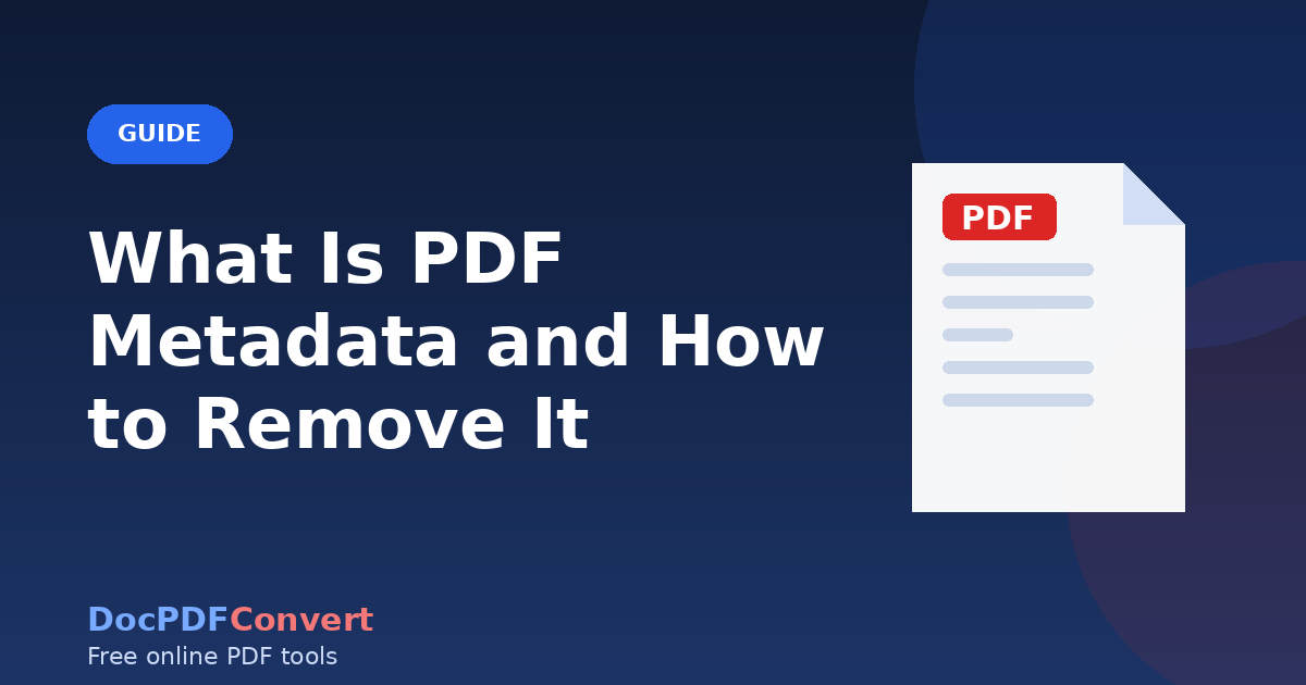 What Is PDF Metadata and How to Remove It